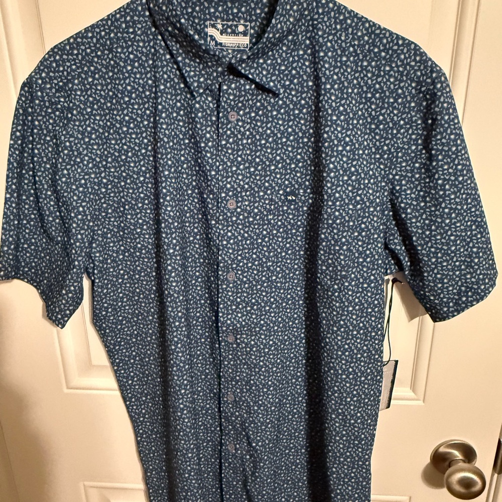 Fish Hippie Button Down S/S Button Up - Med